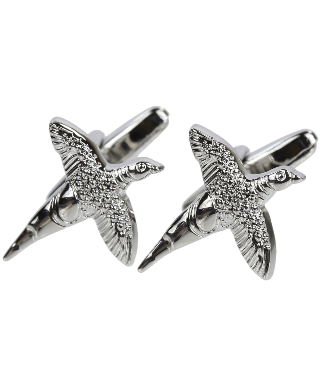 Soprano Pheasant Silver Cufflinks - Silver