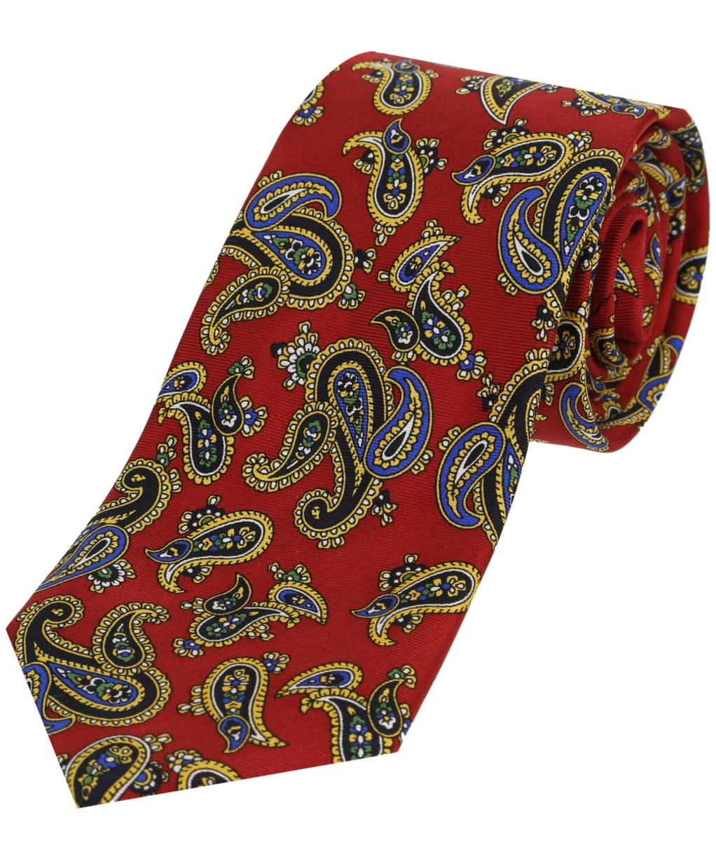 Soprano Paisley Silk Tie - Red