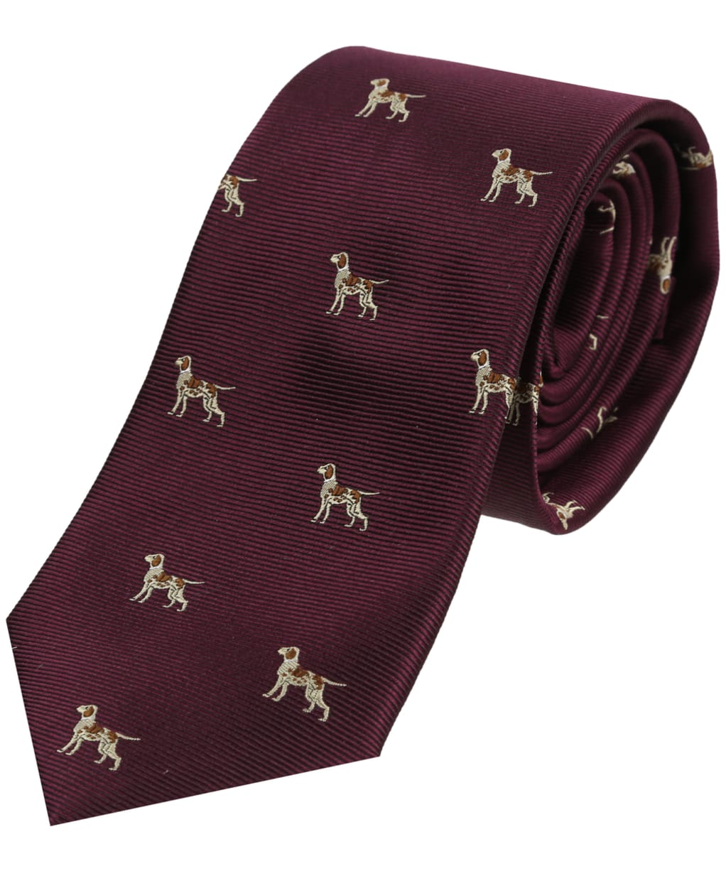 Soprano Pointer Dogs Tie - Wine