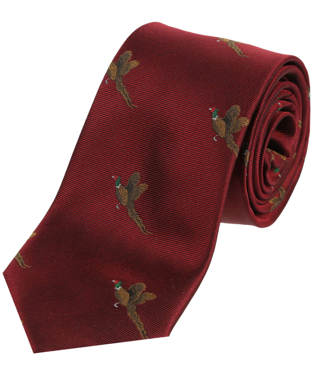 Soprano Small Pheasants Tie - Wine
