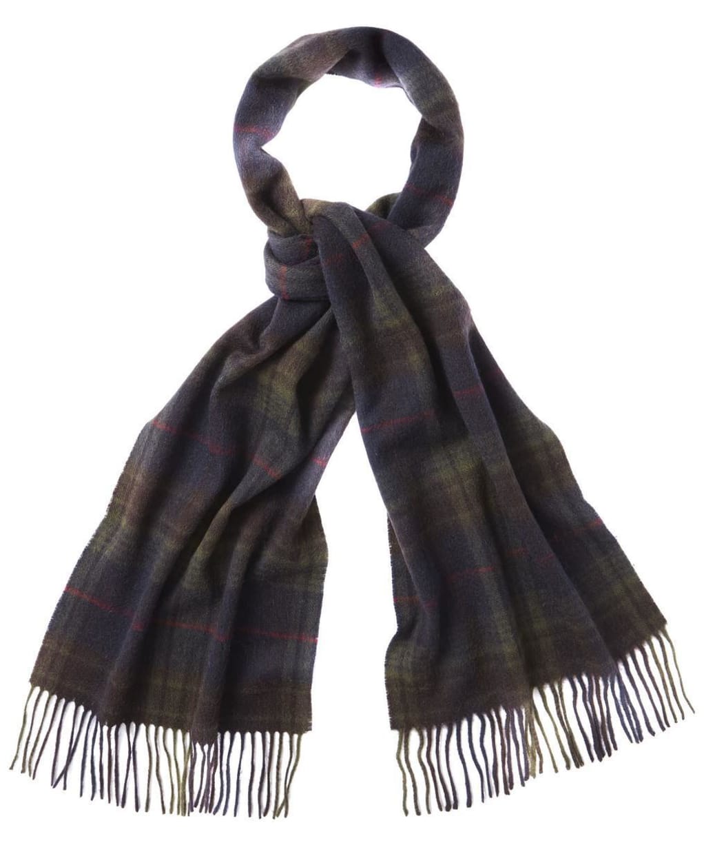 Barbour Brignall Lambswool Scarf - Olive / Brown