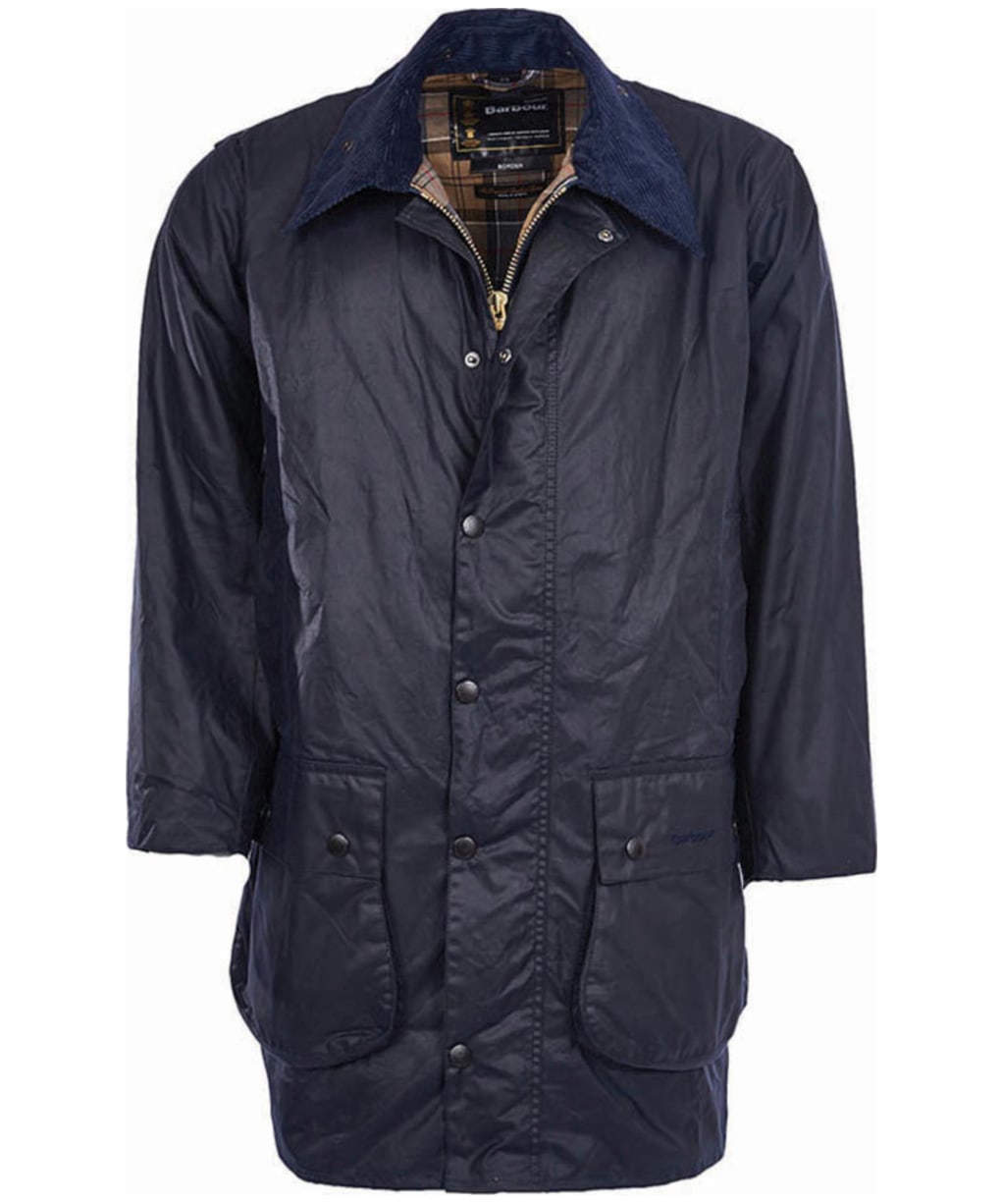 Barbour Border Wax Jacket - Navy