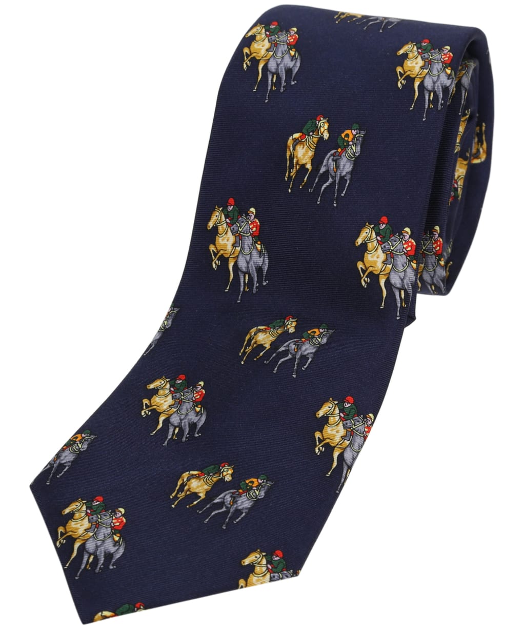 Men's Soprano Final Furlong Silk Tie - Navy