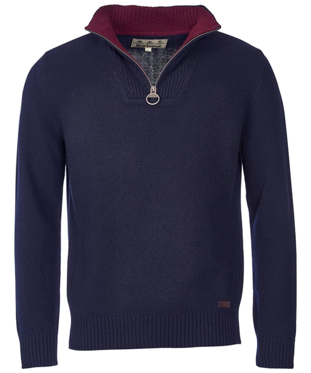 Men's Barbour Nelson Half Zip Sweater - Navy