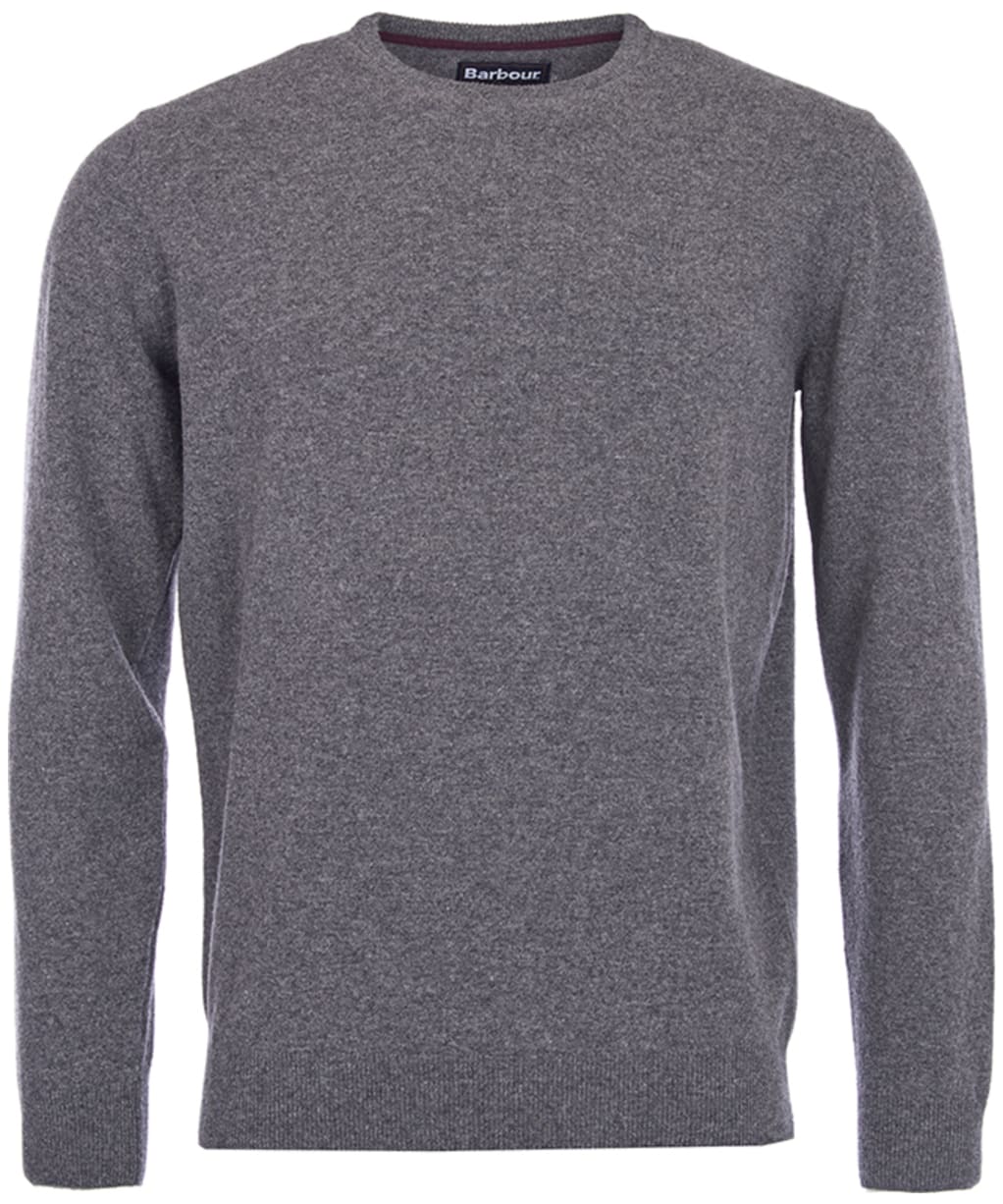 Men's Barbour Essential Lambswool Crew Neck Sweater - New Storm Grey