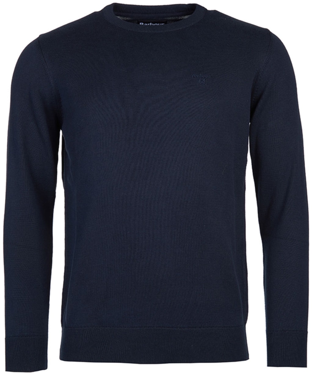 Men's Barbour Pima Cotton Crew Neck Sweater  - Navy