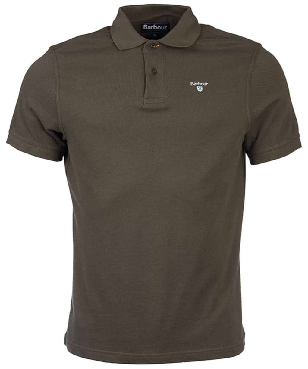 Men's Barbour Sports Polo 215G - Dark Olive