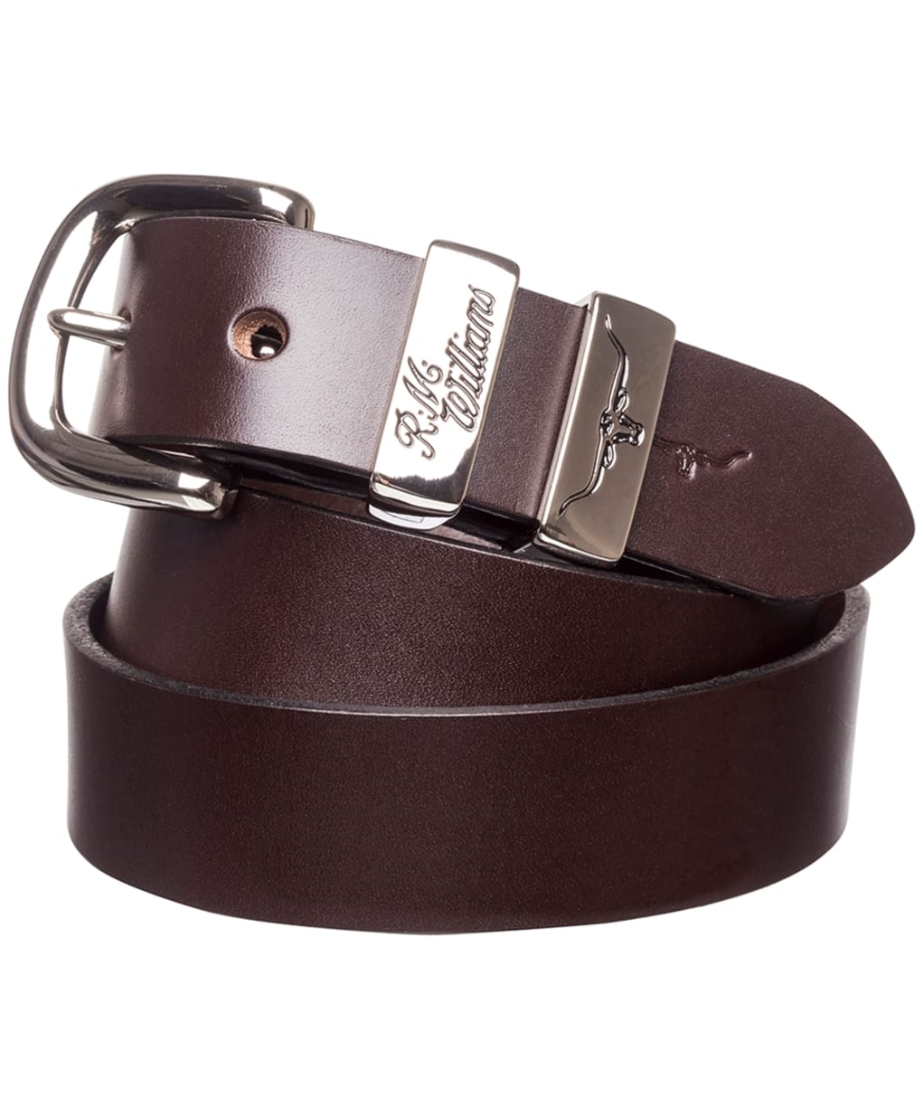 Men's R.M.Williams 3 Piece Solid Hide Belt - Chestnut