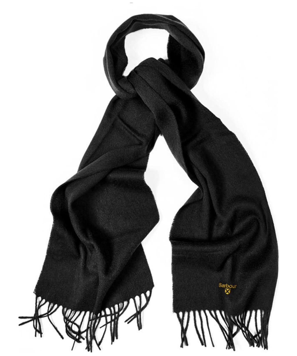 Barbour Plain Lambswool Scarf - Black