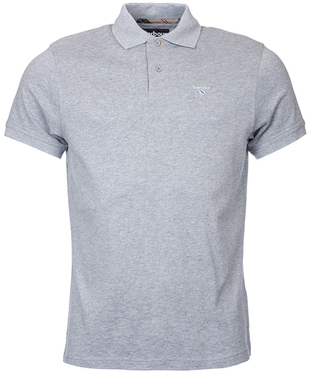 Men's Barbour Tartan Pique Polo Shirt - New Grey Marl
