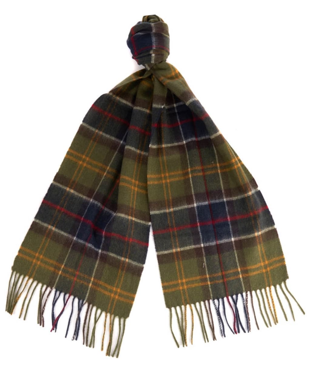 Barbour Tartan Merino Cashmere Wool Scarf - Classic Tartan