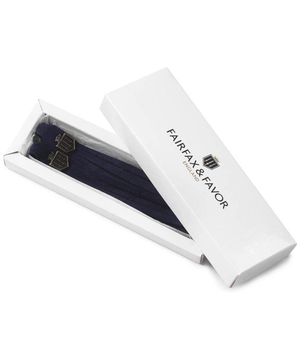 Women's Fairfax & Favor Boot Tassels - Navy Blue Suede 
