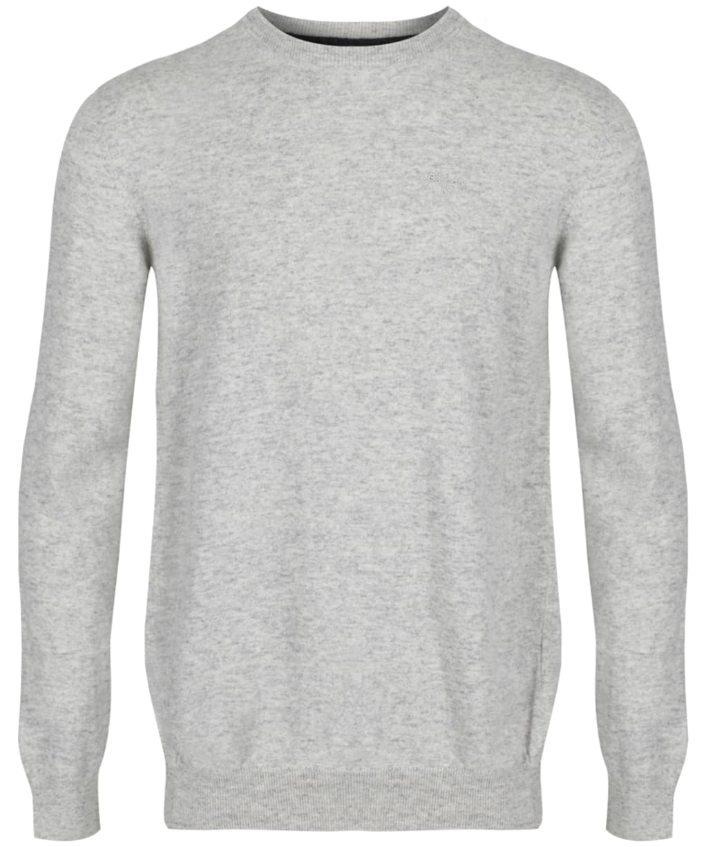 Men's Barbour Essential Lambswool Crew Neck Sweater - Fog