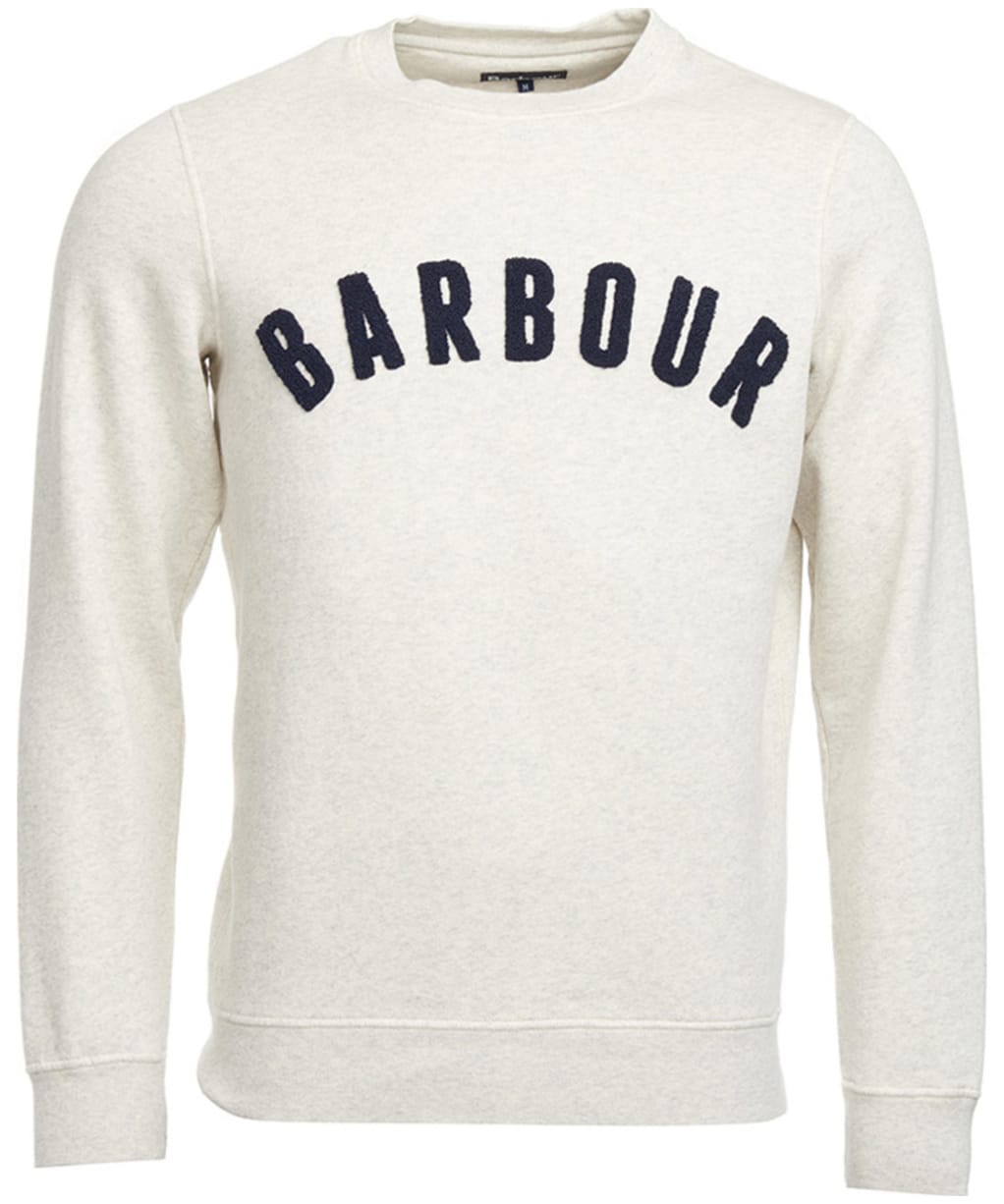 Men’s Barbour Prep Logo Crew Neck Sweater - Ecru Marl