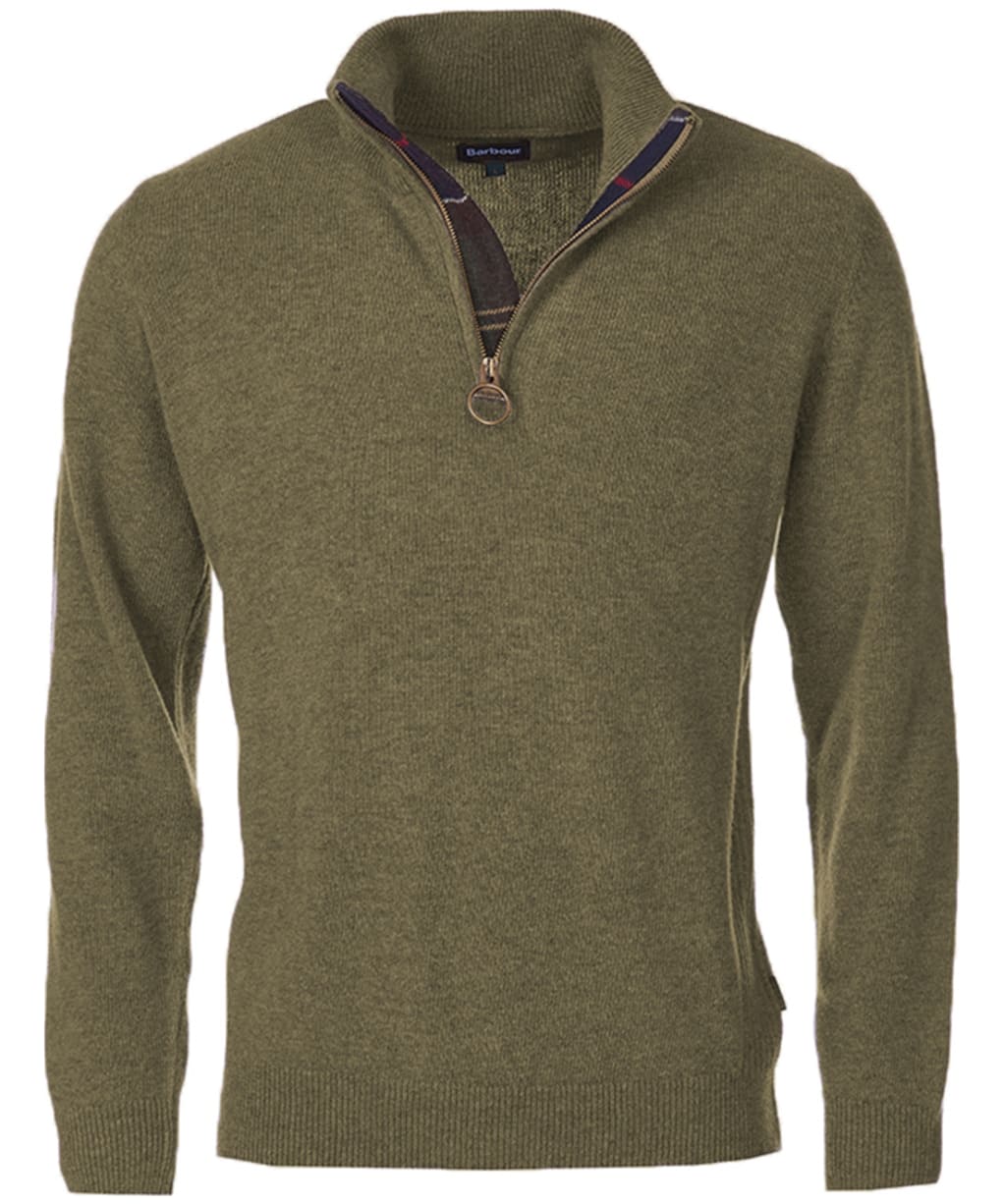 Men’s Barbour Holden Half Zip Sweater - Olive Marl