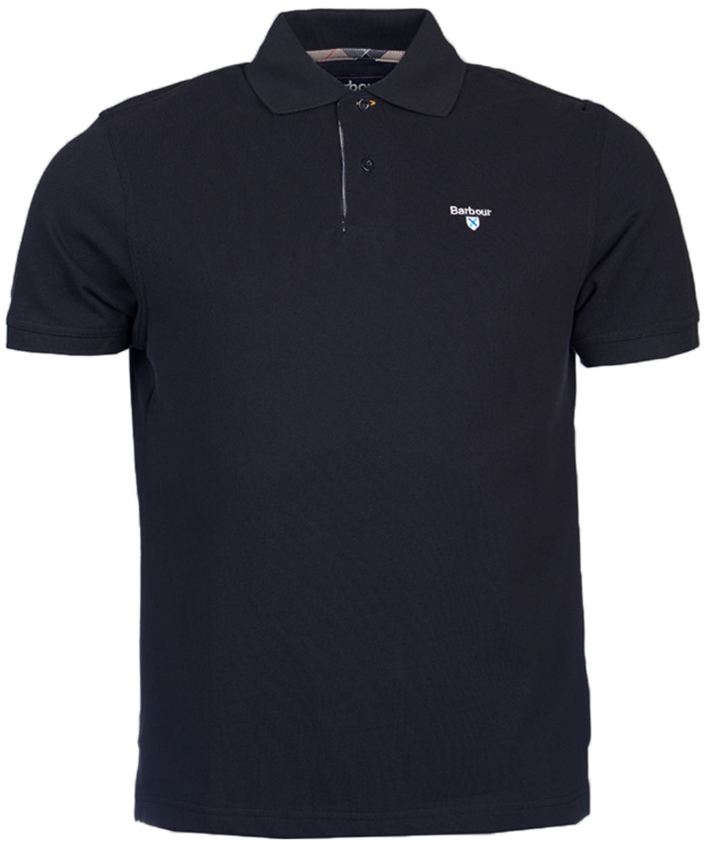 Men's Barbour Tartan Pique Polo Shirt - New Navy
