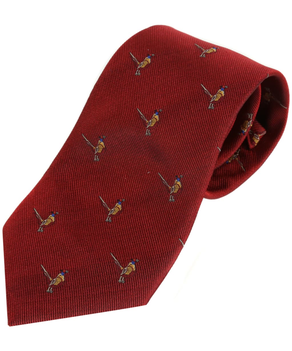 Men's Alan Pain Ripon Sitting Pheasant Tie - Red
