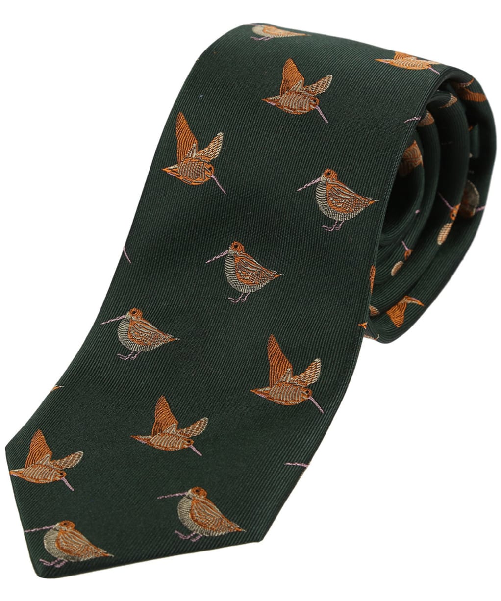 Men’s Soprano Woodcocks Country Silk Tie - Country Green