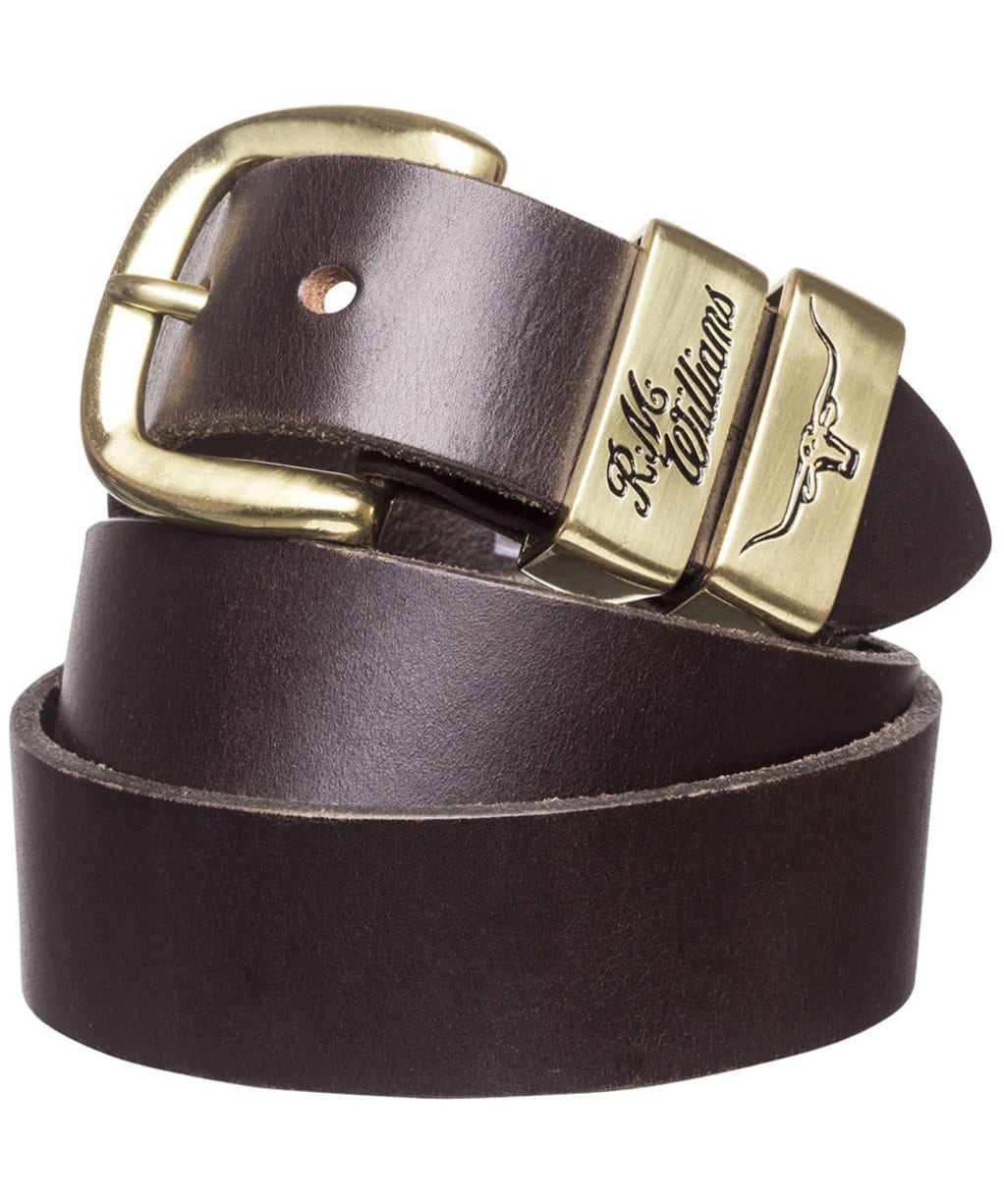 Men’s R.M. Williams 3 Piece Solid Hide Belt - Chestnut