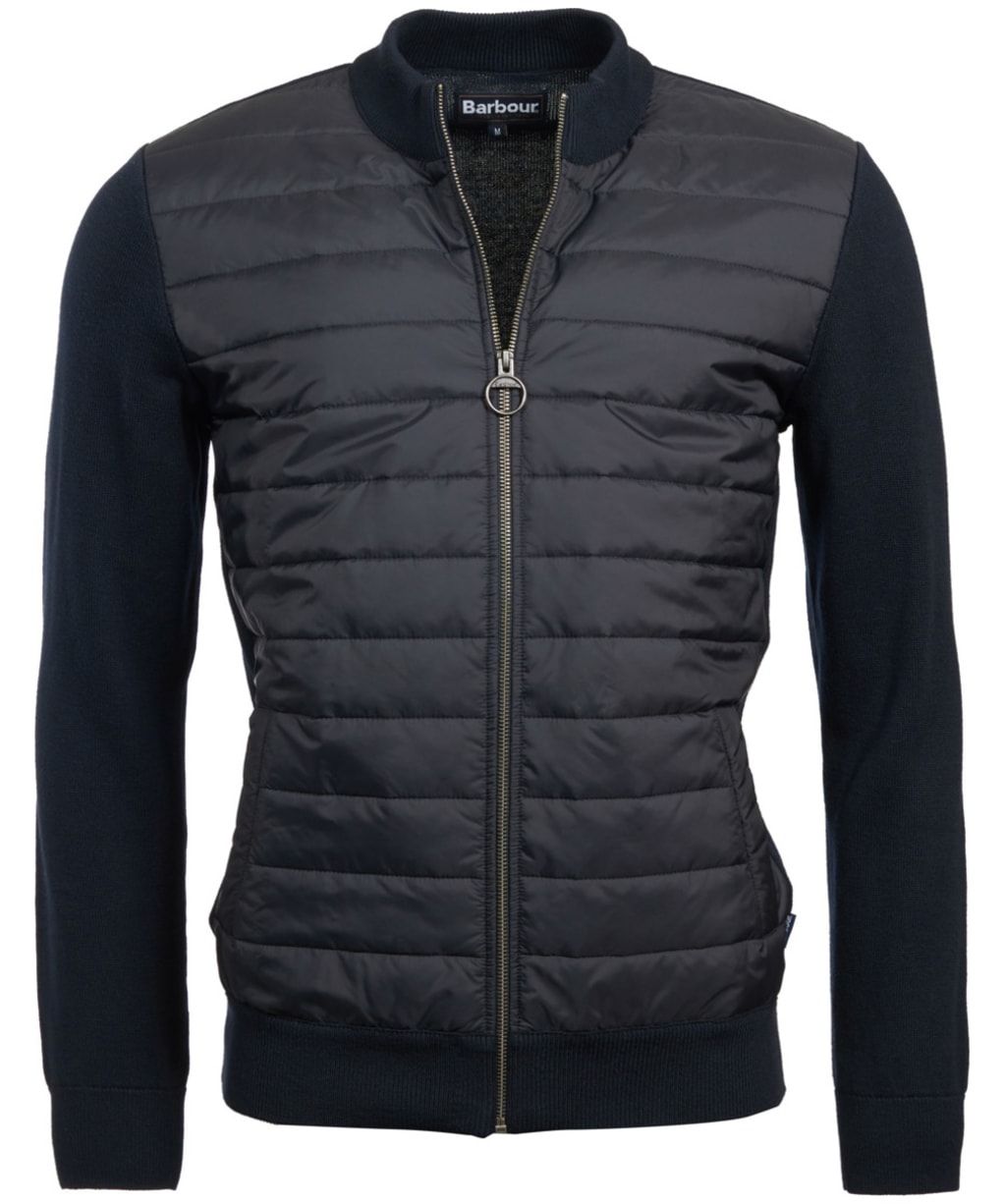Men’s Barbour Carn Baffle Zip Thru Sweater Jacket - Navy