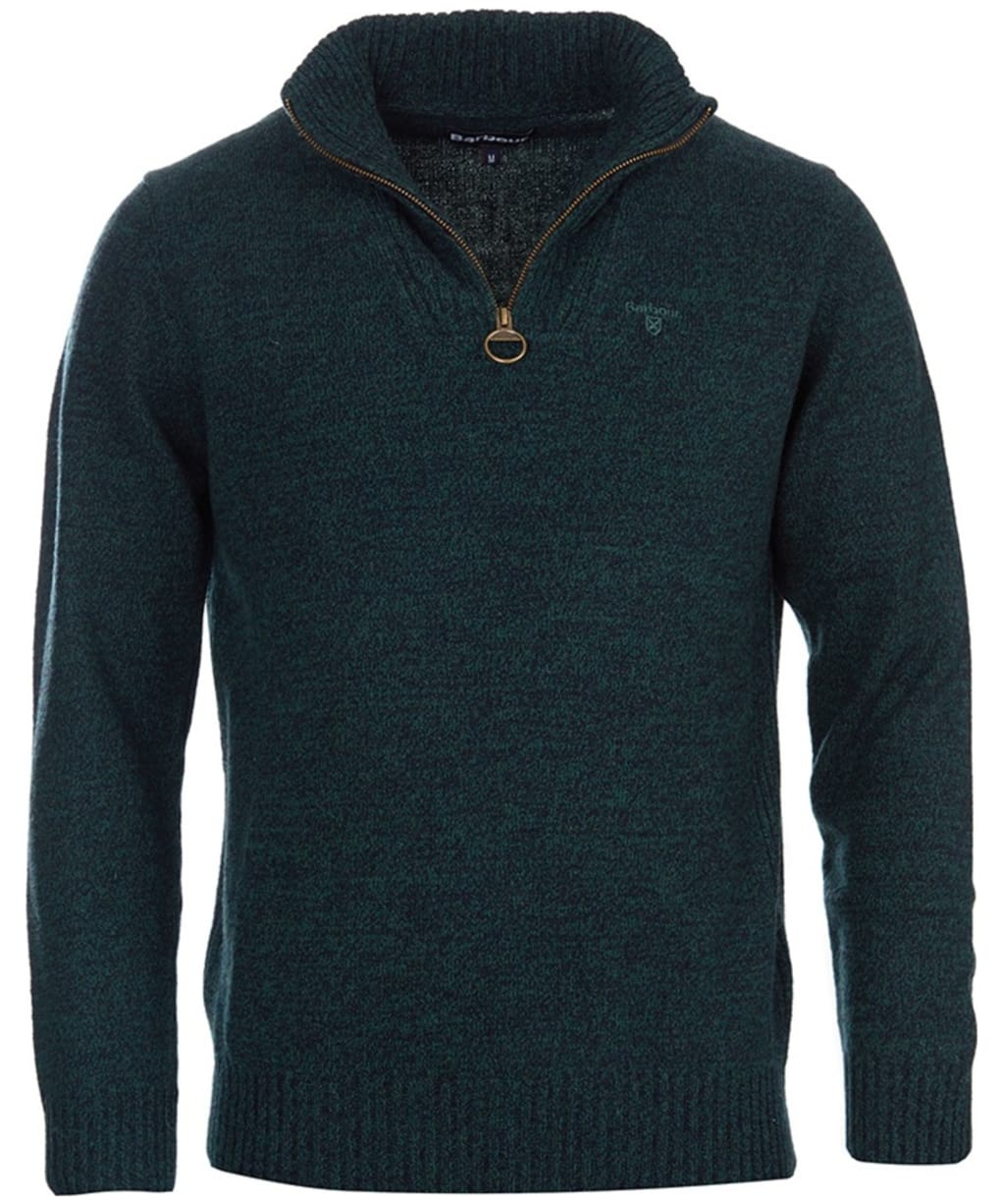 Men's Barbour Essential Lambswool Half Zip Sweater - Seaweed Mix