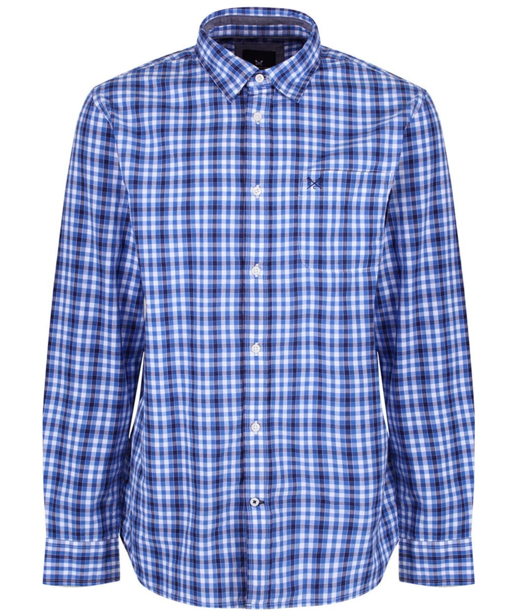 Men’s Crew Clothing Westleigh Classic Check Shirt - Lapis Blue