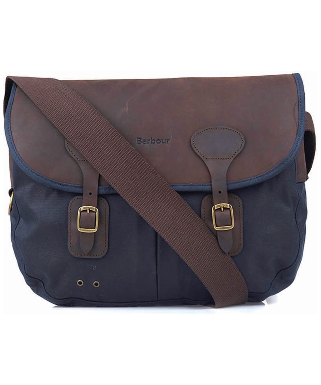 Barbour Wax and Leather Tarras Bag - Navy