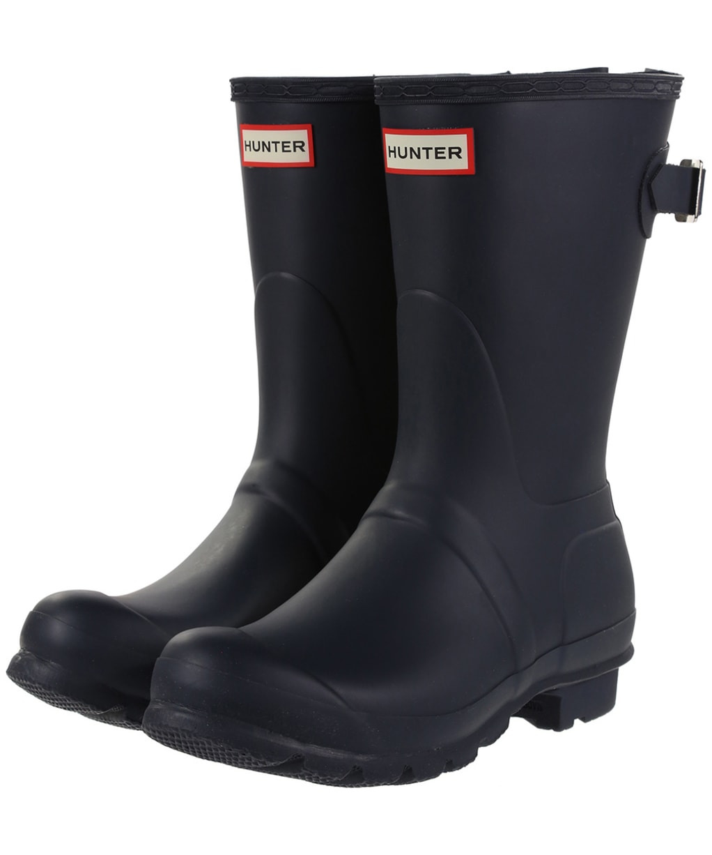 Women’s Hunter Original Back Adjustable Short Wellingtons - Navy