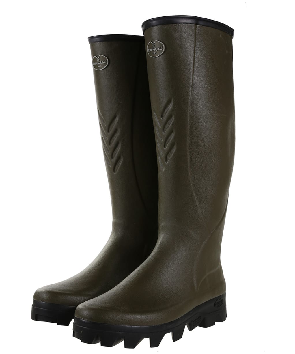 Men’s Le Chameau Ceres Jersey Lined Wellingtons - Vert Chameau