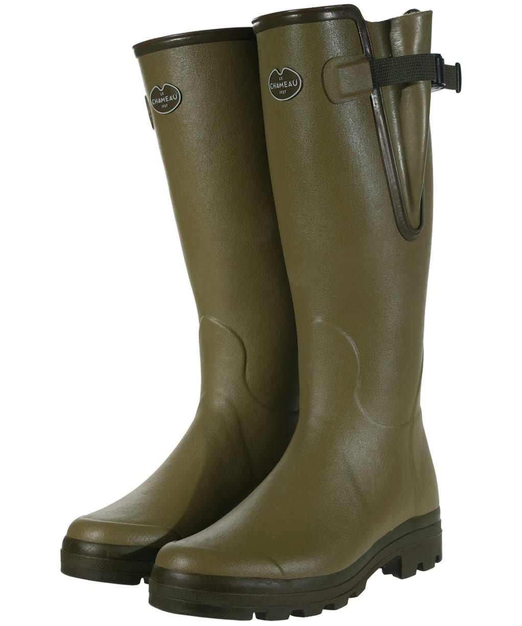 Le Chameau Vierzon Jersey Lined Wellingtons - Vert