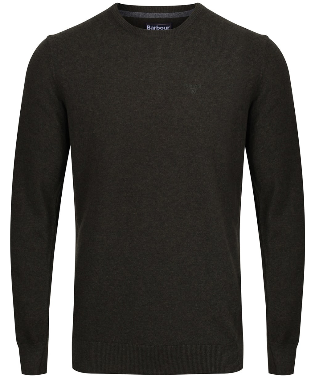 Men's Barbour Essential Lambswool Crew Neck Sweater - Seaweed