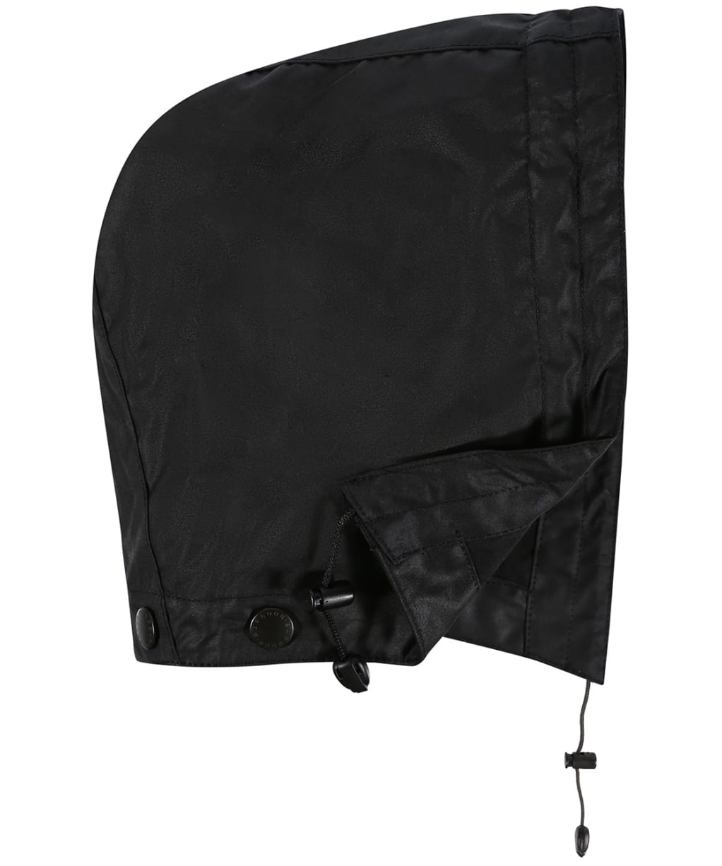 Barbour Waxed Cotton Plain Hood - Black