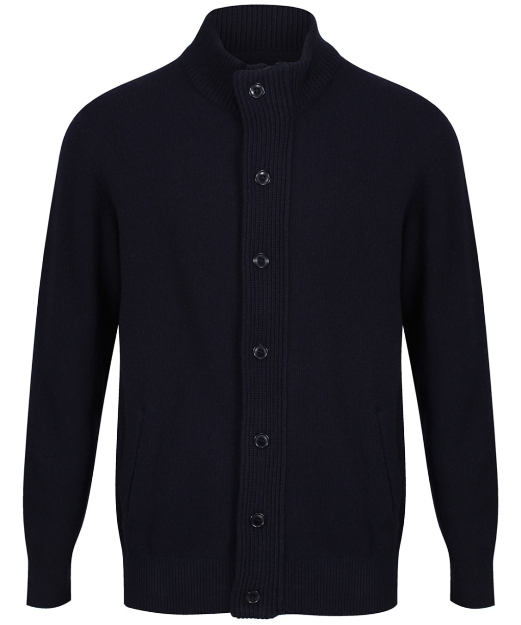 Men's Barbour Patch Zip Through Sweater - Navy