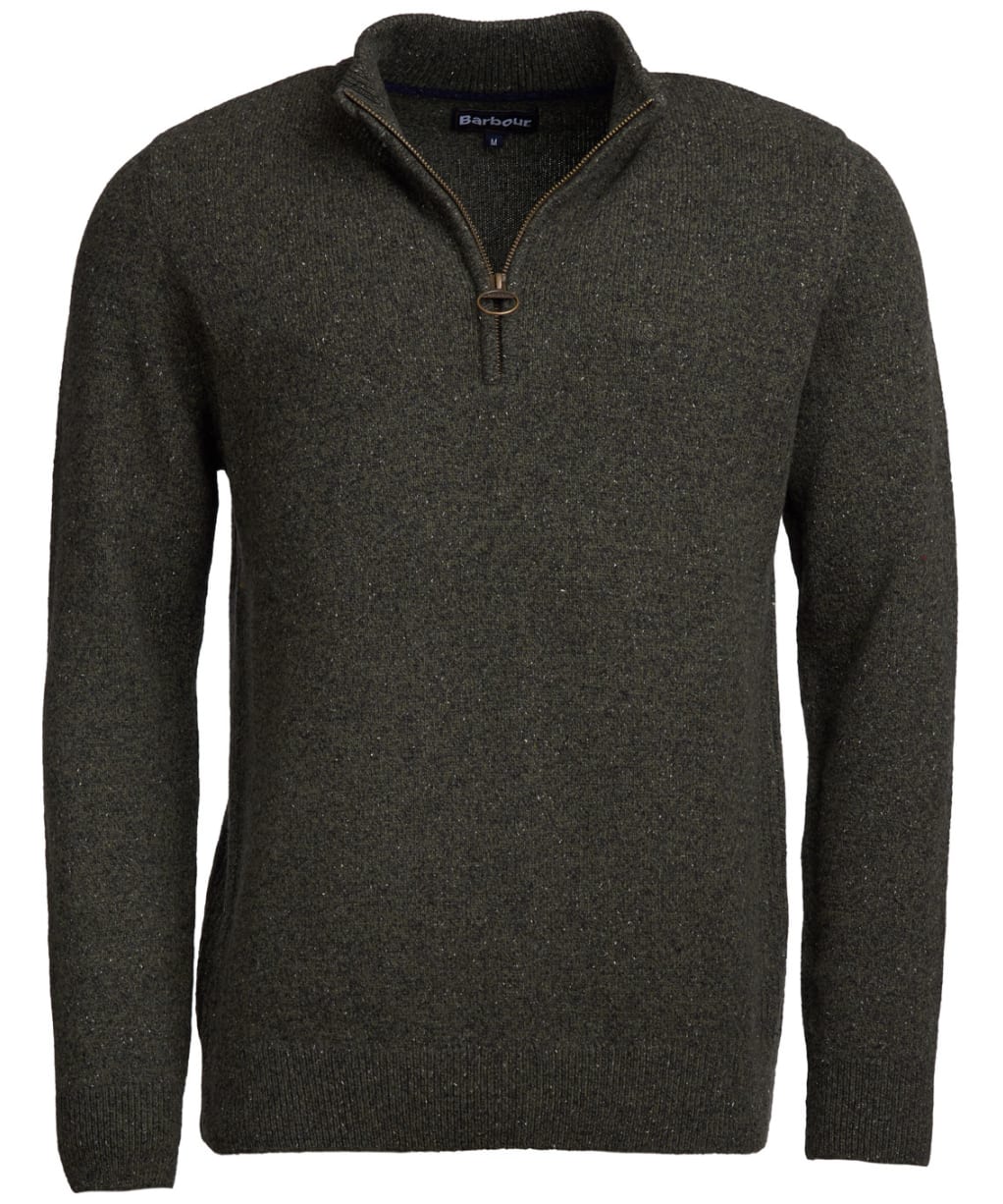 Men’s Barbour Tisbury Half Zip Sweater - Dark Seaweed