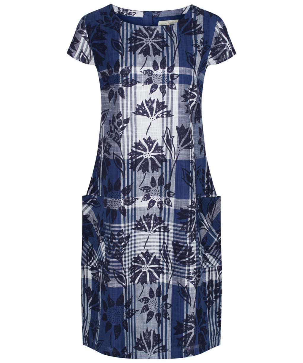 Women’s Seasalt South Downs Way Dress - Sketched Motifs Marine