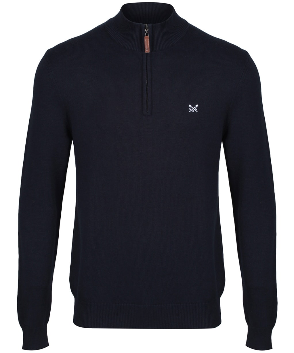 Men’s Crew Clothing Classic ½ Zip Knitted Sweater - Navy