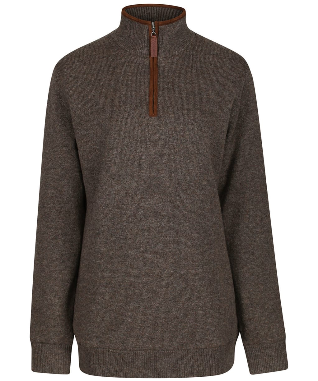 Women’s Schoffel Lambswool Aerobloc ¼ Zip Jumper - Mole