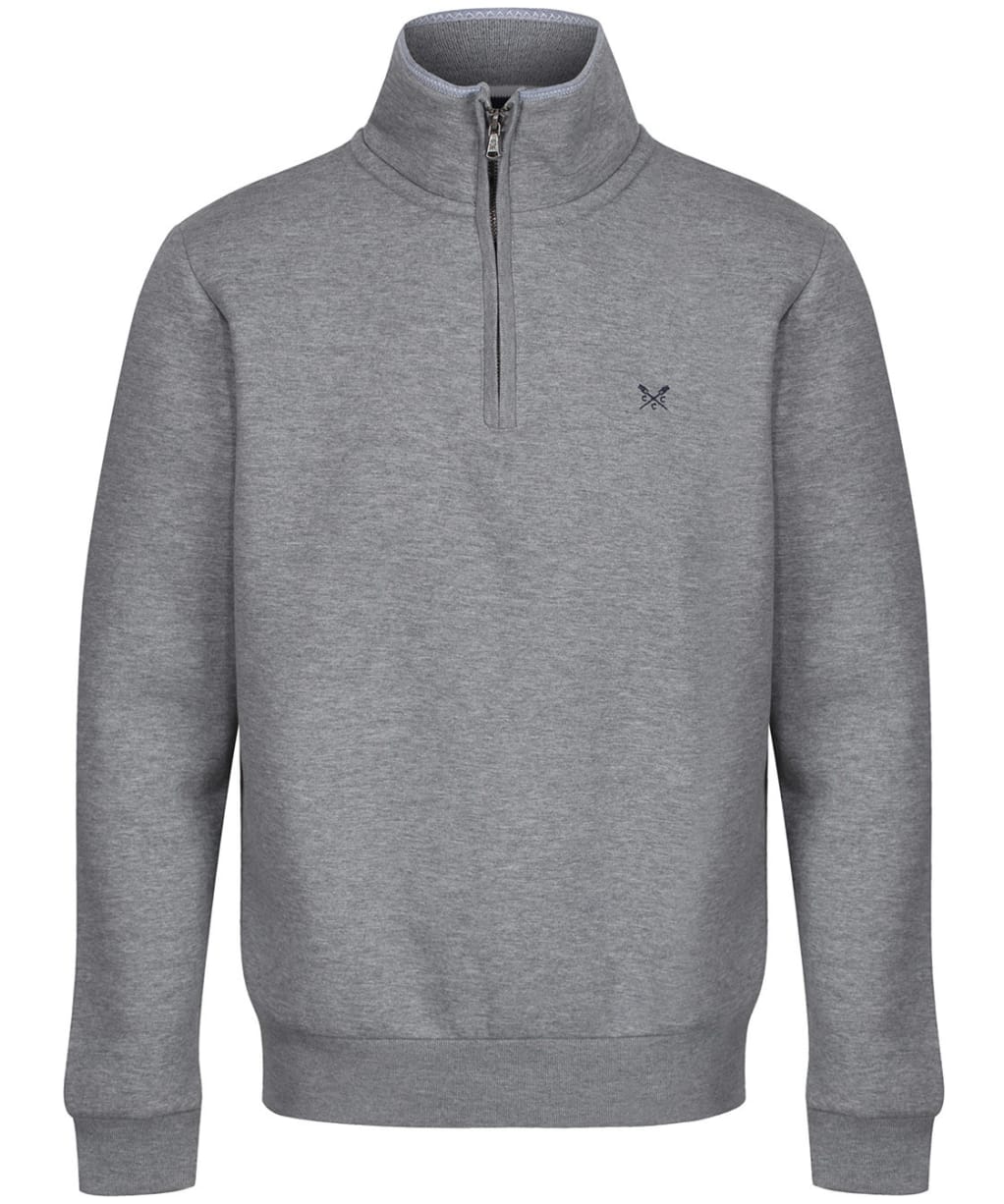 Men’s Crew Clothing Classic Half Zip Sweatshirt - Grey Marl