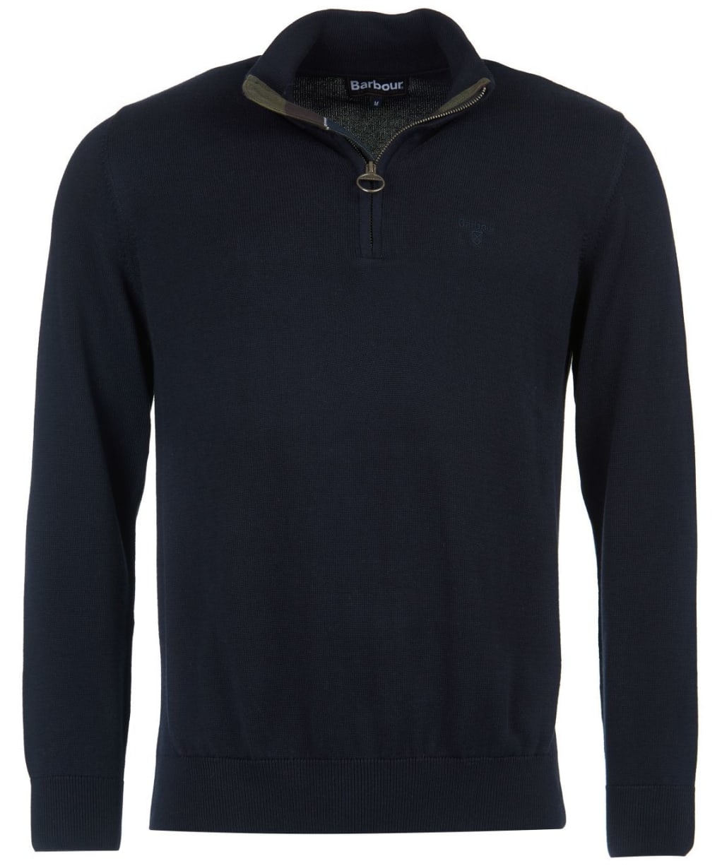Men’s Barbour Cotton Half Zip Sweater - Navy