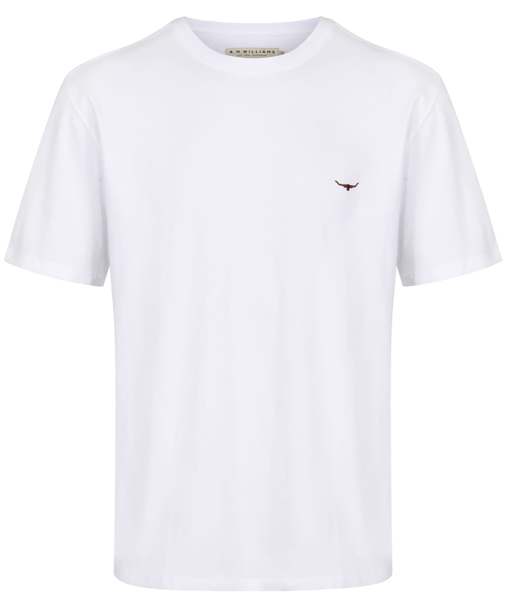 Men's R.M. Williams Parson T-Shirt - White / Chestnut