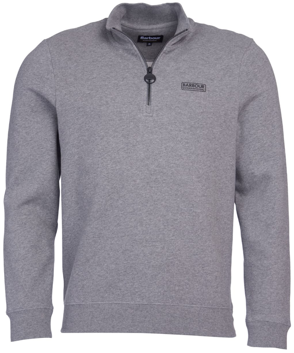 Men’s Barbour International Essential Half Zip Sweater - Anthracite Marl
