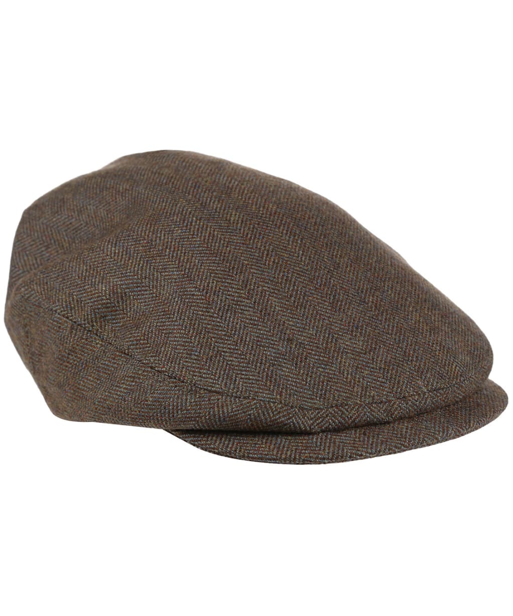 Women's Schoffel Chatsworth Tweed Cap - Loden Green Herringbone Tweed