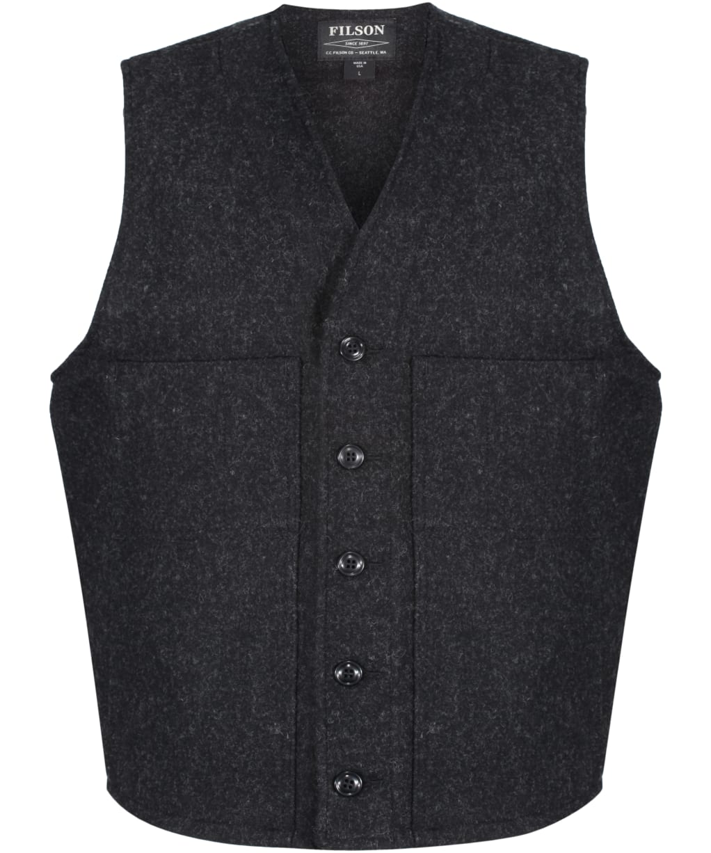 Men's Filson Mackinaw Wool Vest - Charcoal