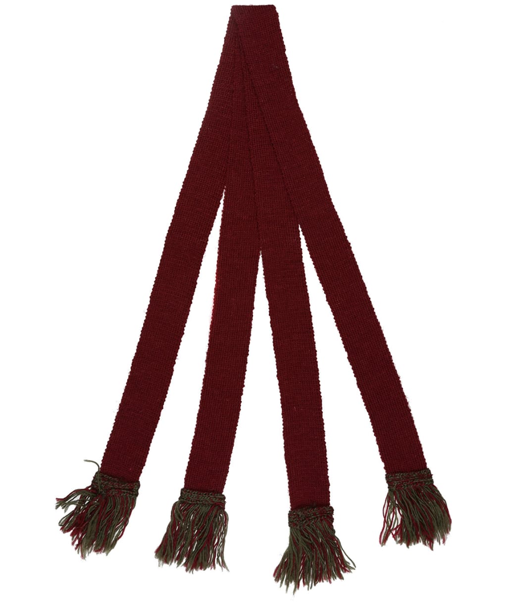 Pennine Contrast Garter - Burgundy / Olive
