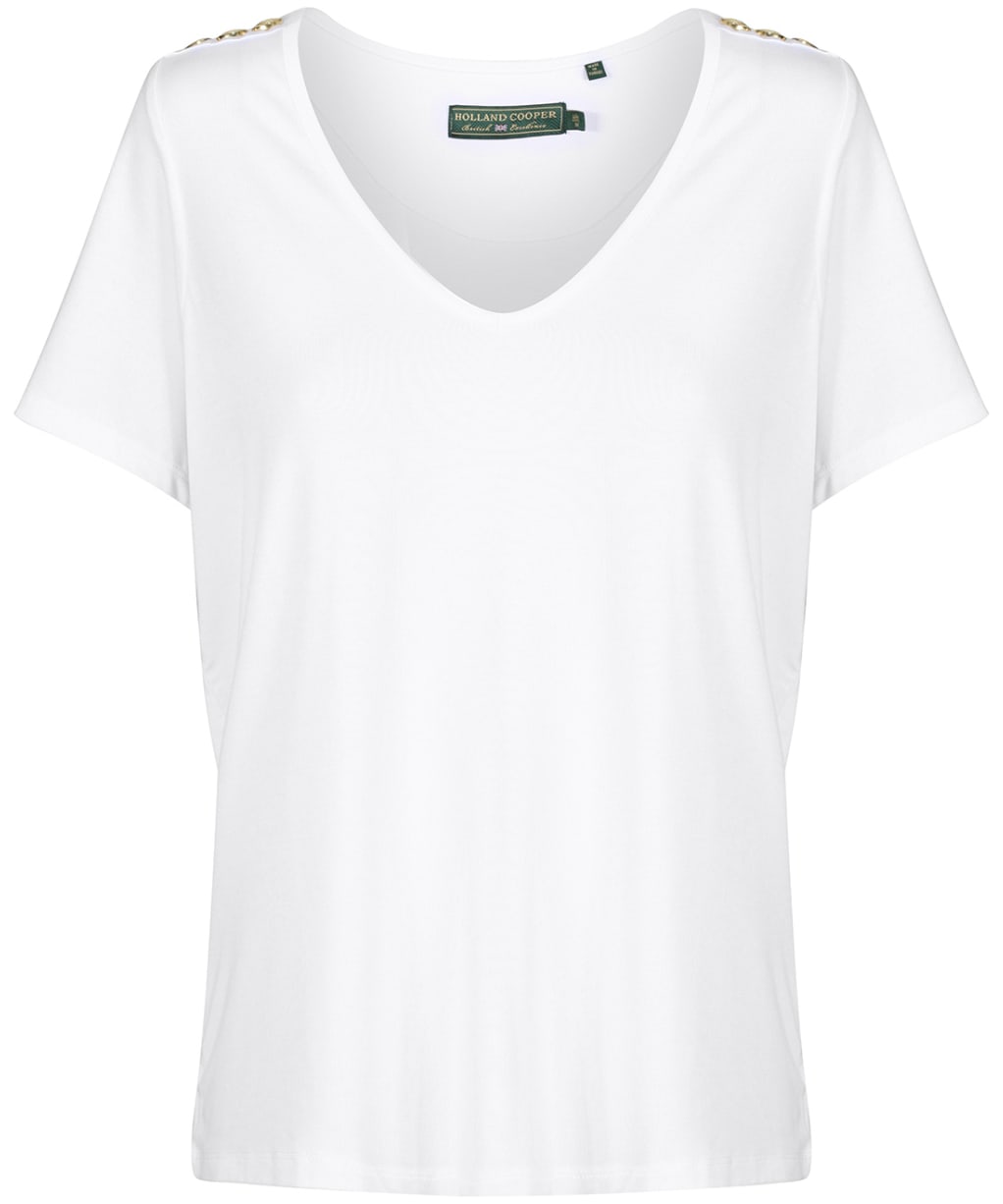 Women’s Holland Cooper Vee Neck Tee - White
