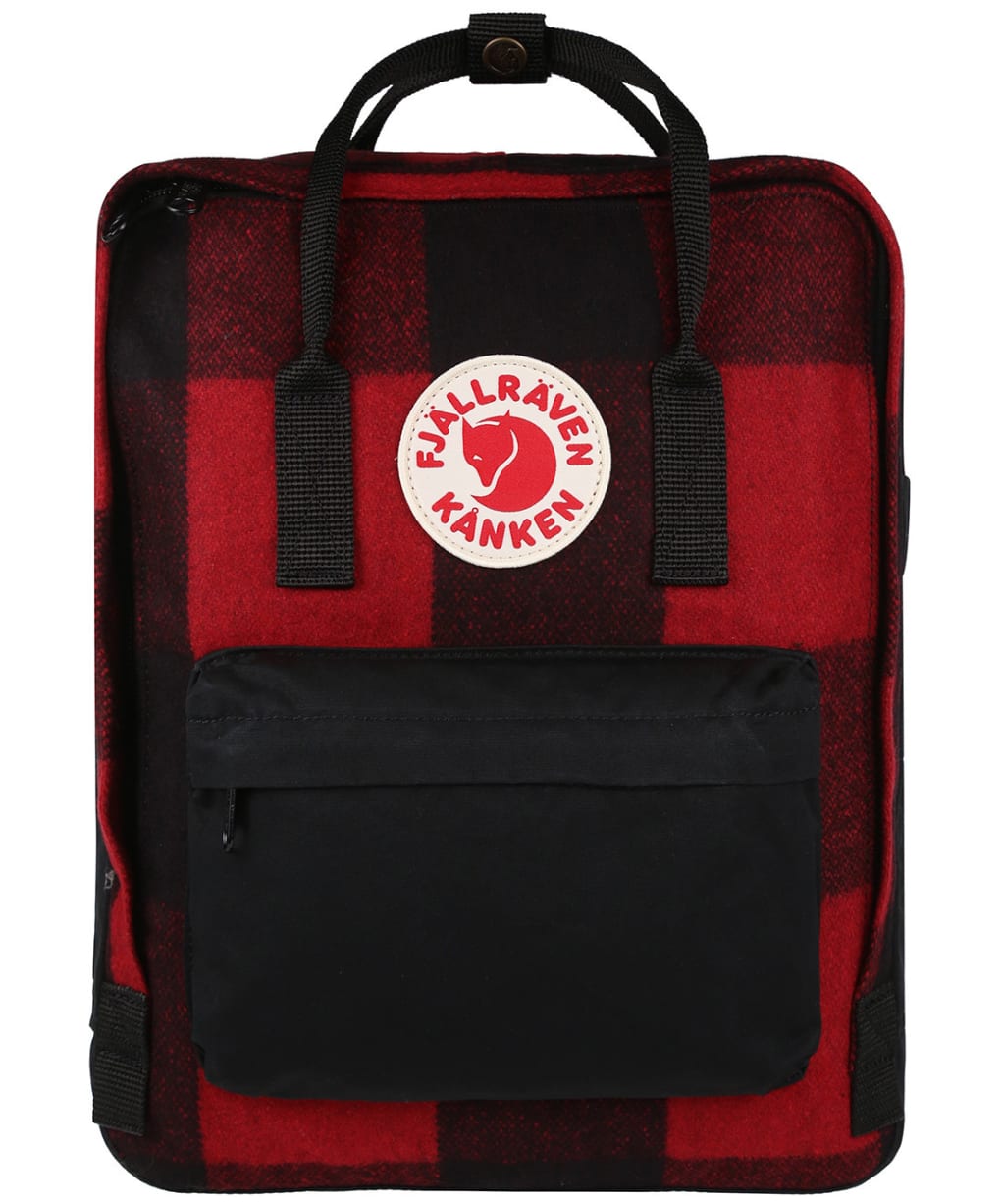 Fjallraven Kanken Re-Wool Backpack - Red / Black