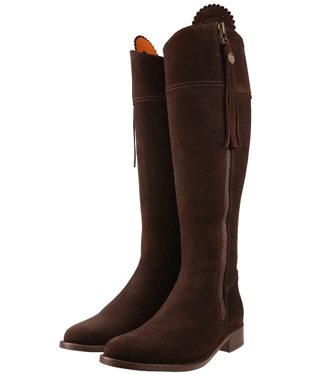 Women's Fairfax & Favor Sporting Fit Regina Boots - Chocolate Suede