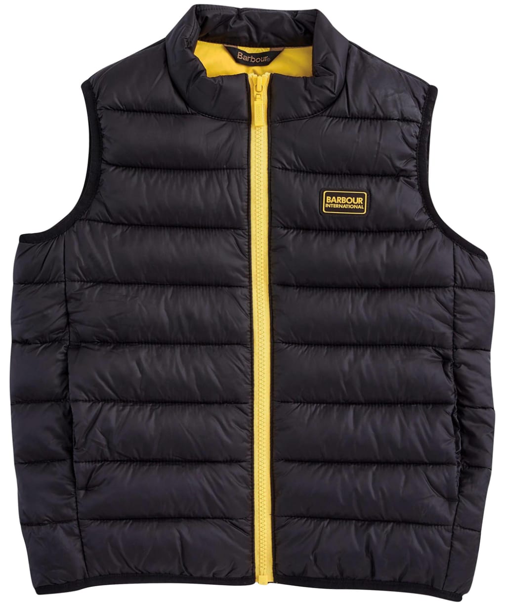 Boy's Barbour International Reed Gilet 10-15yrs - Black / Yellow