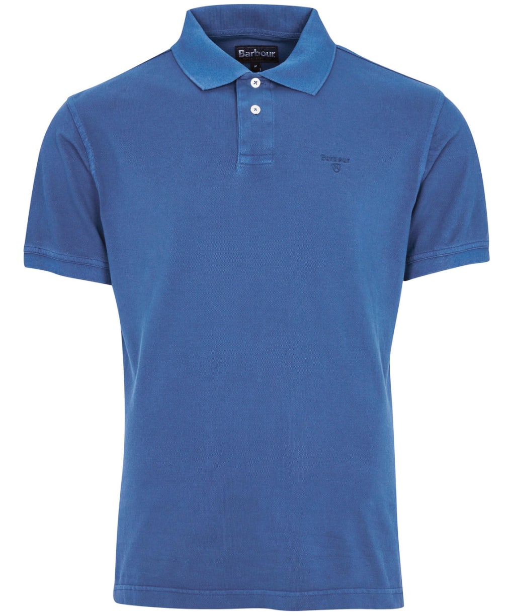 Washed Sports Polo - Marine Blue