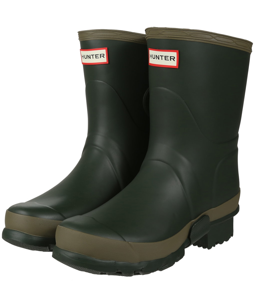 Women’s Hunter Gardener Short Wellies - Dark Olive / Clay